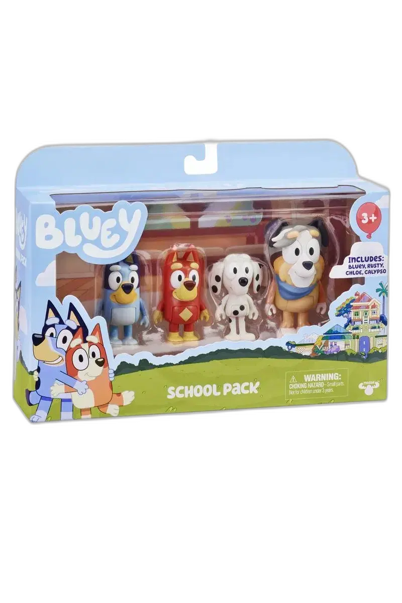 Bluey 4 Pack Figures - School Pack