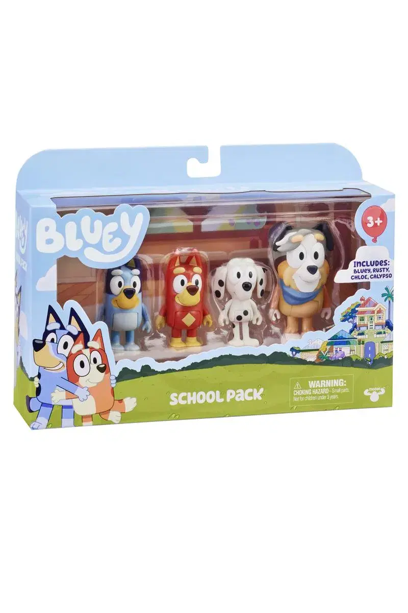 Bluey, Figure 4-Pack, Includes Bluey Family, Toddler Toy 
